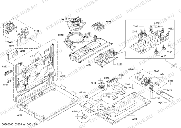 Взрыв-схема плиты (духовки) Siemens HE73BD551 - Схема узла 02