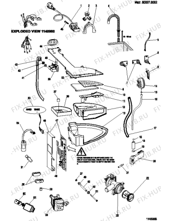 Взрыв-схема стиральной машины Ariston AW125NA (F034657) - Схема узла