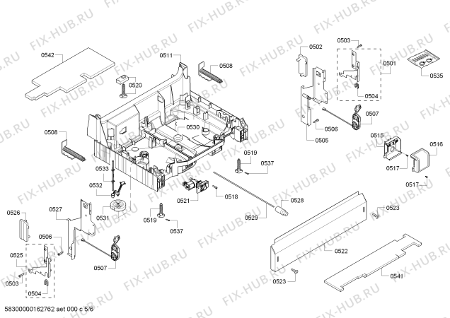 Схема №4 DWHD410JFP с изображением Внешняя дверь для посудомойки Bosch 00711701