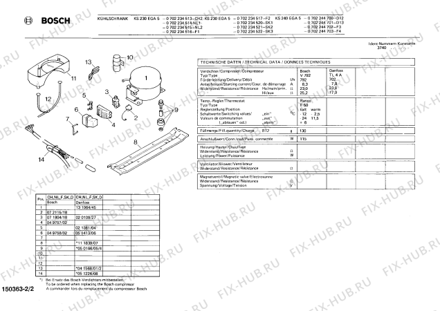 Взрыв-схема холодильника Bosch 0702234521 KS230EGA5 - Схема узла 02