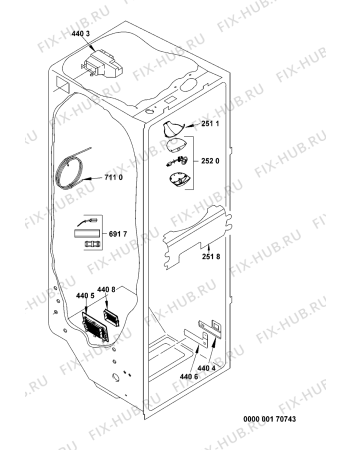 Взрыв-схема холодильника Whirlpool FRSS36AF202A (F090543) - Схема узла