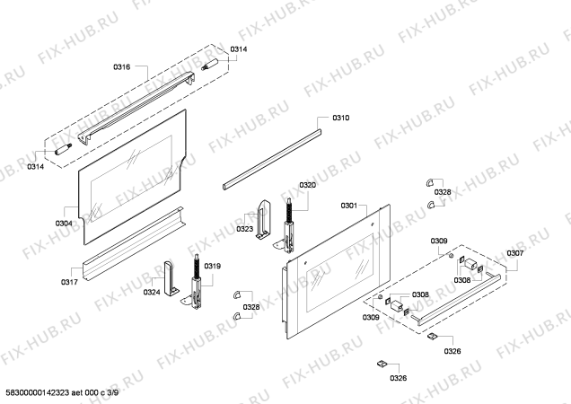 Взрыв-схема плиты (духовки) Bosch HBN43B250B - Схема узла 04