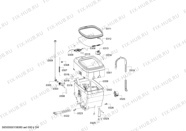 Схема №3 WOPI603E с изображением Модуль управления для стиралки Bosch 00706825