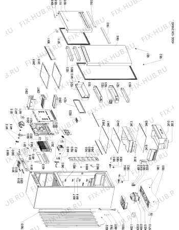 Схема №1 KDN 4382 A2+ PT с изображением Сенсорная панель для холодильника Whirlpool 481010581647