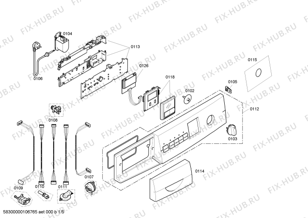 Схема №4 WFX2040BY Maxx Advandage WFX2040 с изображением Панель управления для стиральной машины Bosch 00444101