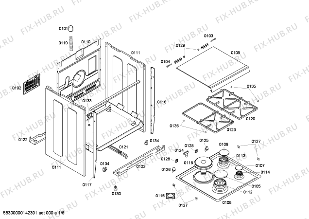 Схема №4 FRM5500 с изображением Переключатель для электропечи Bosch 00648262