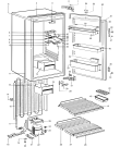Схема №1 RF24060 (F008726) с изображением Держатель для холодильной камеры Indesit C00133144