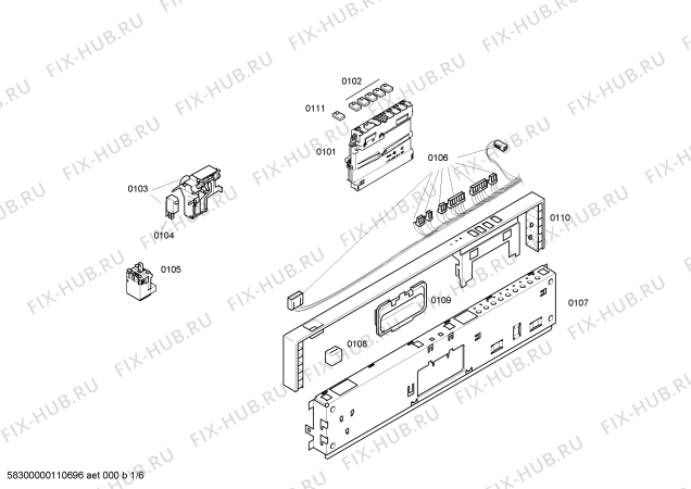 Схема №5 3VF543XD с изображением Кнопка для посудомойки Bosch 00600550