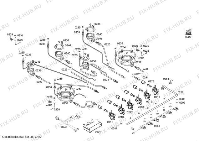 Взрыв-схема плиты (духовки) Siemens EC945TB90E ENC.EC945TB90E 4G+2W 90F SIEMENS - Схема узла 02