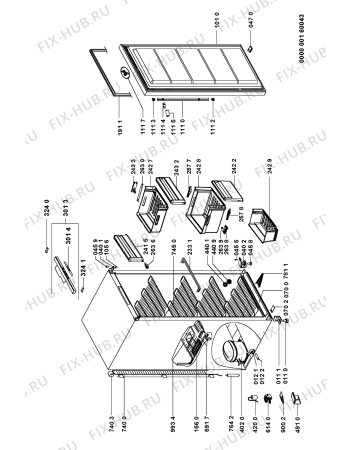 Схема №1 AFG8080IX (F092302) с изображением Запчасть для сплит-системы Indesit C00337604