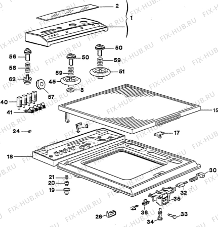 Взрыв-схема стиральной машины Electrolux WH2635 - Схема узла W30 Panel,User manual B