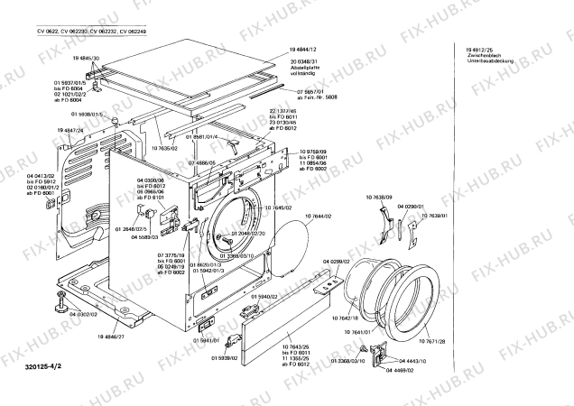 Взрыв-схема стиральной машины Constructa CV0622 - Схема узла 02