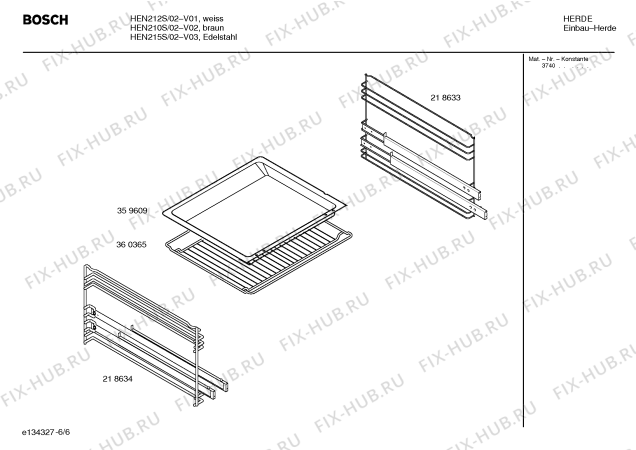 Схема №4 HEN210S с изображением Инструкция по эксплуатации для плиты (духовки) Bosch 00528876