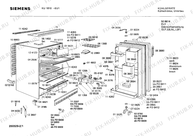 Схема №1 KU1810 с изображением Клапан для холодильника Siemens 00114283