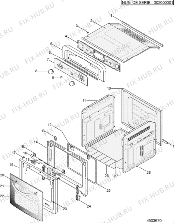 Взрыв-схема плиты (духовки) SCHOLTES FI434S (F021892) - Схема узла