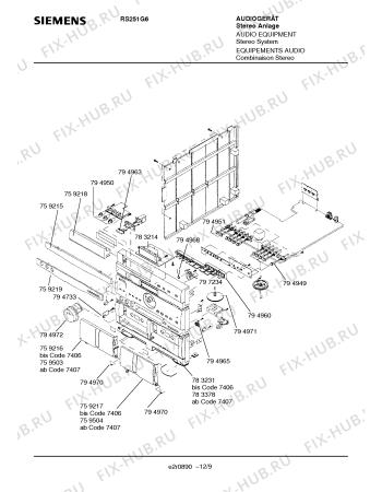 Схема №6 RS251G6 с изображением Сервисная инструкция для телевизора Siemens 00535594