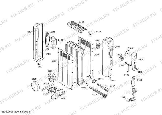 Схема №1 PAR5250 с изображением Терморегулятор для ветродува Bosch 00641156