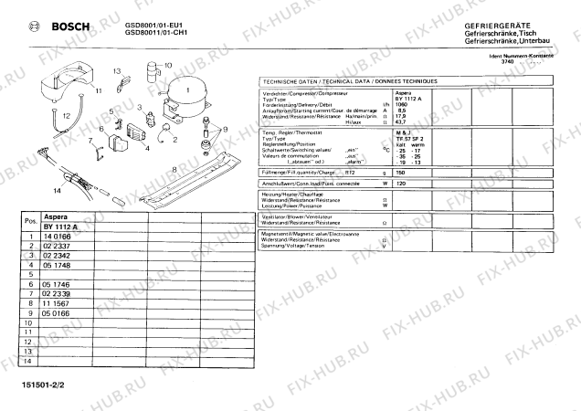 Взрыв-схема холодильника Bosch GSD80011 - Схема узла 02