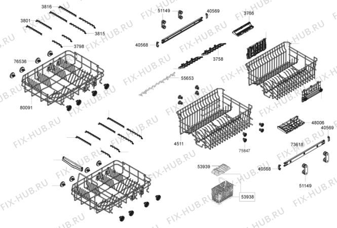 Взрыв-схема посудомоечной машины Gorenje GV52225 (425784, PMS45I) - Схема узла 05