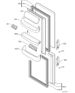 Схема №1 ERB25391X8 с изображением Рукоятка для холодильника Electrolux 2425193139