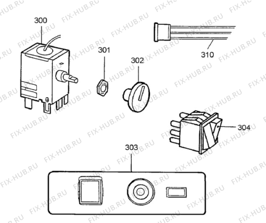 Взрыв-схема холодильника Kelvinator ZCF230 - Схема узла Electrical equipment 268