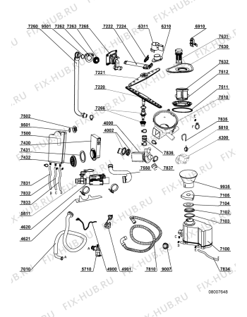 Схема №3 ADP 451 IX с изображением Мини-ручка для посудомойки Whirlpool 480140101145