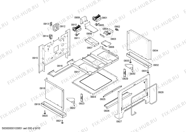 Схема №9 PG484GGBS с изображением Зажим для электропечи Bosch 00416264