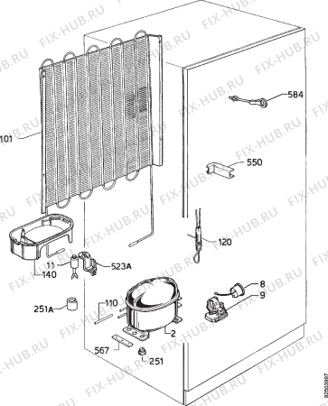Взрыв-схема холодильника Husqvarna Electrolux QT230RI - Схема узла C10 Cold, users manual