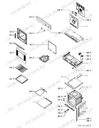 Схема №1 AKP 501/NB с изображением Панель для электропечи Whirlpool 481945358713