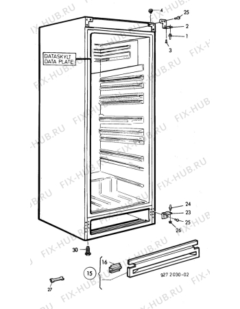 Взрыв-схема холодильника Zanussi ZF335CL - Схема узла C10 Cabinet
