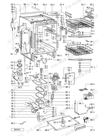 Схема №1 ADG 3450 AV с изображением Микромодуль для посудомойки Whirlpool 481221838093