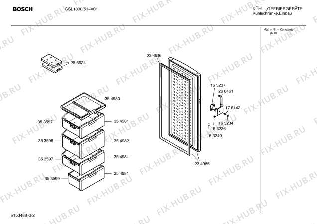 Взрыв-схема холодильника Bosch GSL1890 - Схема узла 02