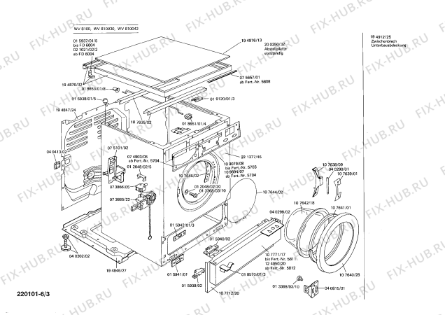 Схема №5 WV4810 SIWAMAT 481 с изображением Переключатель режимов для стиралки Siemens 00073856