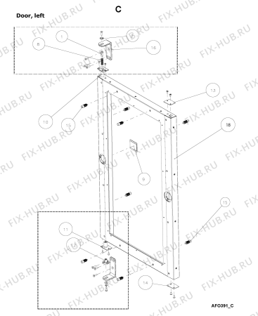 Схема №19 AFO 391 с изображением Всякое для комплектующей Whirlpool 483286012052