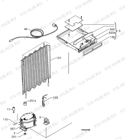 Взрыв-схема холодильника Marijnen CM1800 - Схема узла Cooling system 017