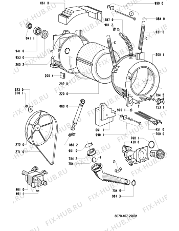 Схема №2 AWM 407 с изображением Вставка для стиральной машины Whirlpool 481945919538