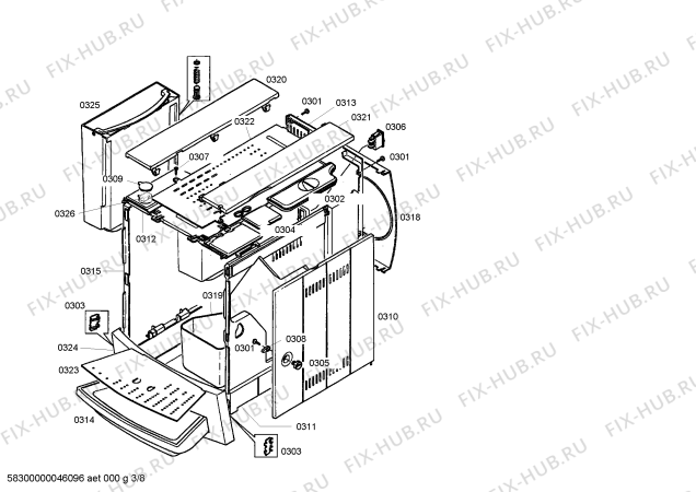 Схема №6 TK60001CH Surpresso S20 с изображением Модуль управления для кофеварки (кофемашины) Siemens 00492192