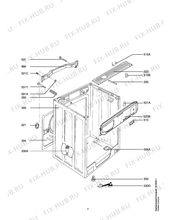 Схема №5 LAV74640 с изображением Запчасть для стиральной машины Aeg 1100055191