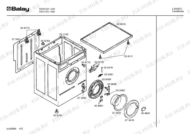 Схема №3 T8111 с изображением Кабель для стиралки Bosch 00093202