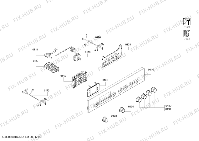 Схема №3 HEV43S351 Horno.BO.poliv.2d.B3.E0_CIF.pt_bsc.inox с изображением Ручка выбора программ для духового шкафа Bosch 00614954