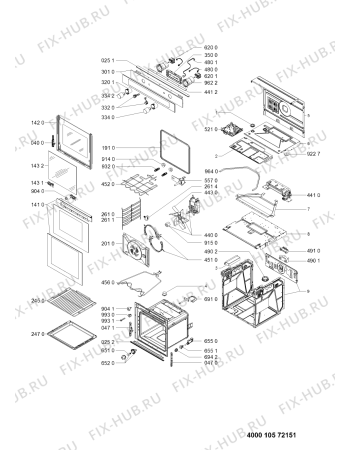 Схема №1 BCTMS 9101 PT с изображением Субмодуль для электропечи Whirlpool 481010589878