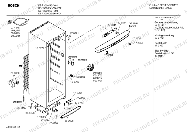 Схема №3 GSD3601EU с изображением Ручка выбора температуры для холодильника Bosch 00176544
