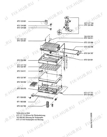 Взрыв-схема холодильника Aeg ARC2293-4 GA - Схема узла Internal parts freezer