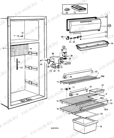 Взрыв-схема холодильника Electrolux RM3500 - Схема узла C20 Interior D