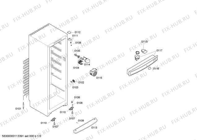 Схема №3 KSK38410 с изображением Панель управления для холодильника Bosch 00449816