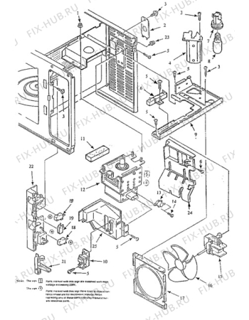 Взрыв-схема микроволновой печи Electrolux EME2370 - Схема узла Electrical equipment