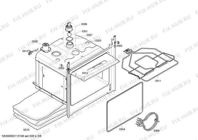 Схема №5 HB131650B с изображением Панель управления для электропечи Siemens 00660203