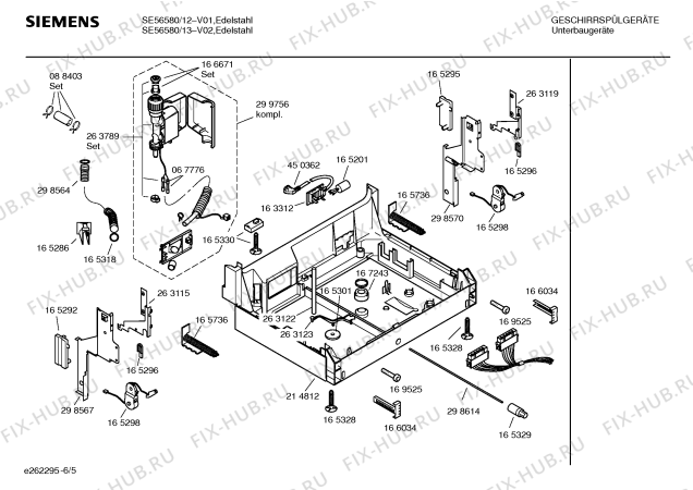 Схема №5 SE56580 с изображением Кнопка для электропосудомоечной машины Siemens 00170011