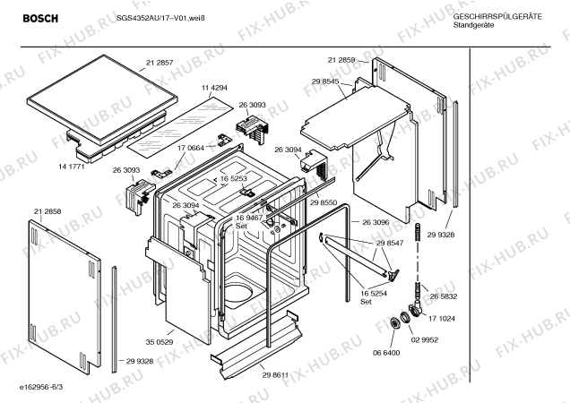 Взрыв-схема посудомоечной машины Bosch SGS4352AU - Схема узла 03