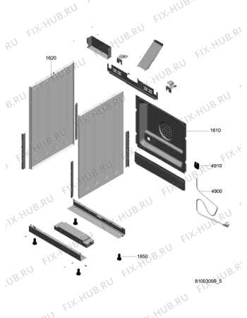 Схема №5 ACM 918 TS WH с изображением Холдер для электропечи Whirlpool 482000000817